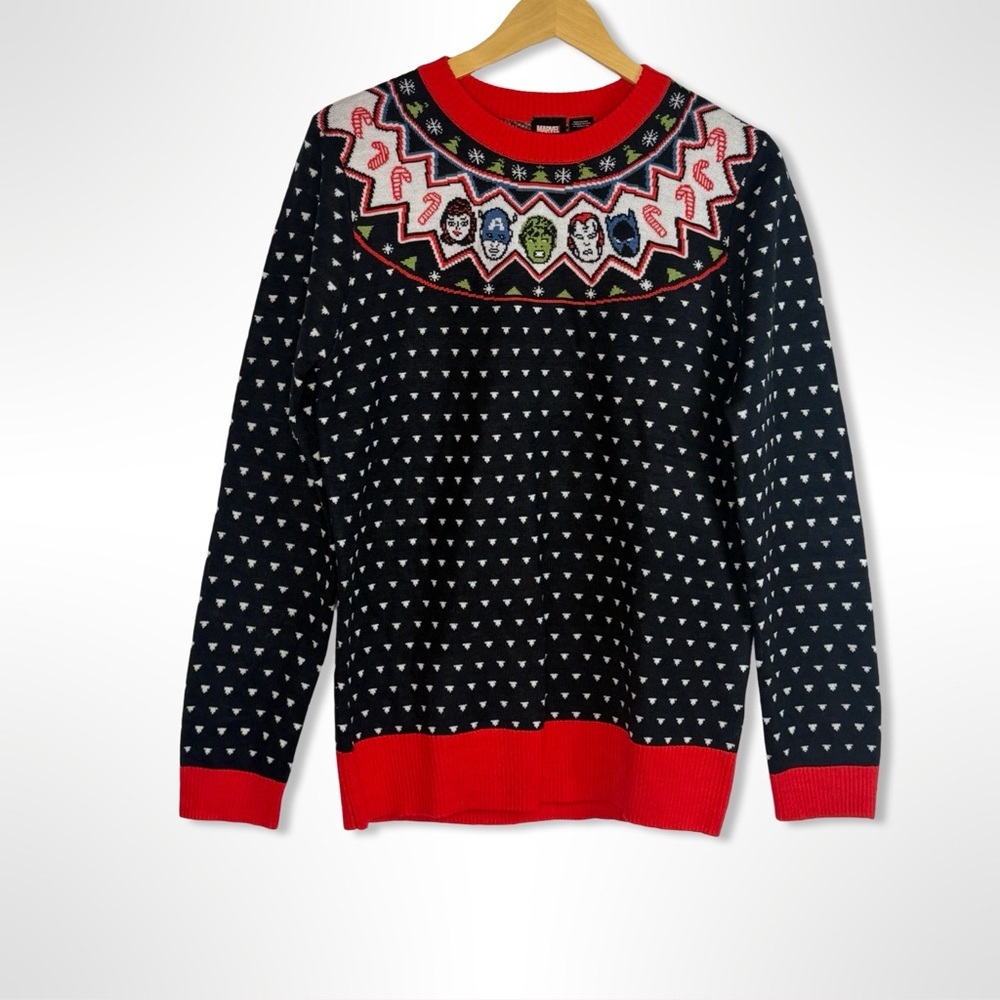 Marvel Avengers Ugly Christmas Sweater Superhero Fair Isle Size Medium